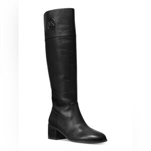 MICHAEL Michael Kors Dylyn Tall Leather Riding Boots Black 6.5